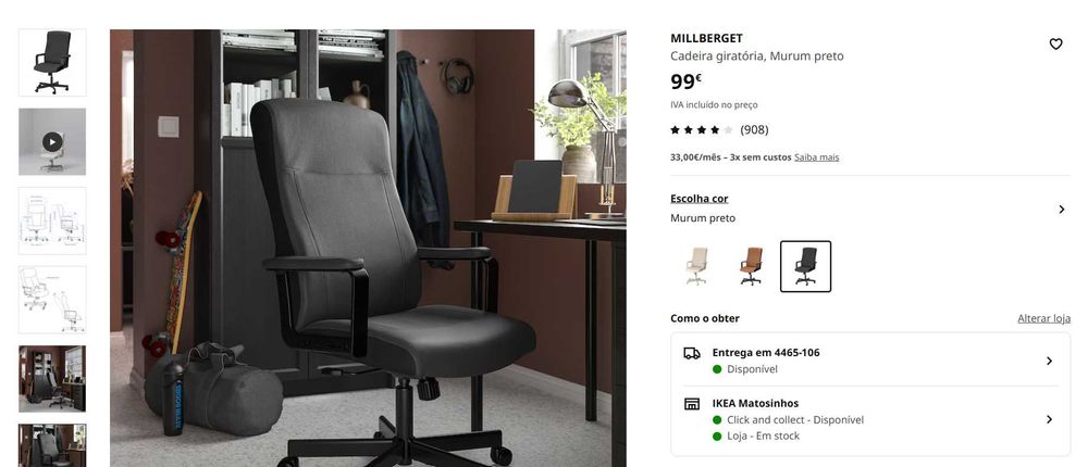 2 Cadeiras Escritório IKEA (NOVAS / EM CAIXA)