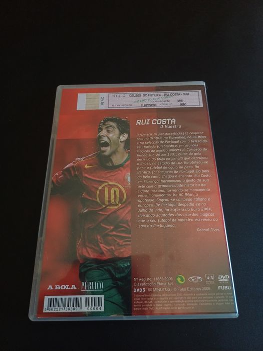 DVD Deuses do futebol Rui Costa - O maestro