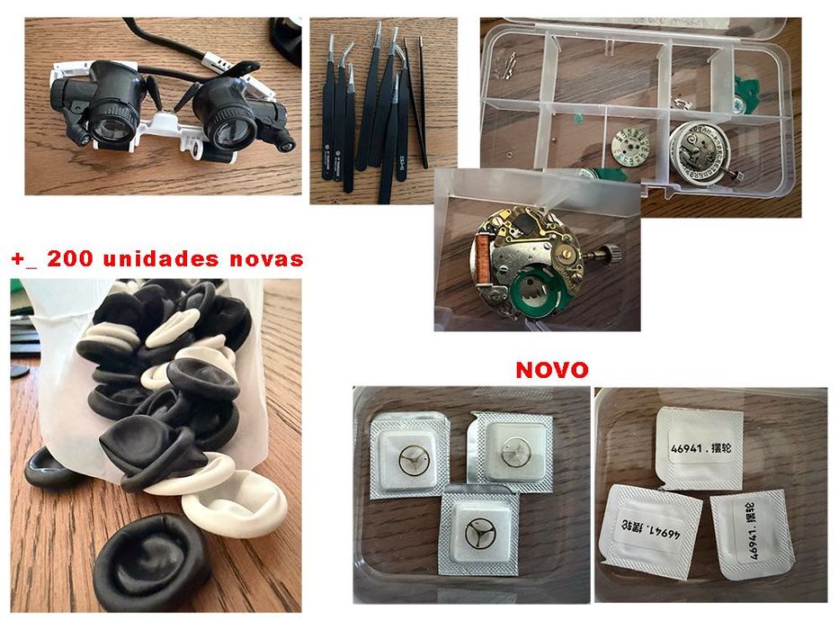 Lote de relógios e peças relojoeiro
