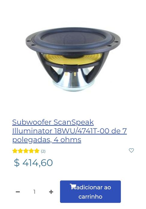 Woofers de referência mundial, Scanspeak  WU/4741T00