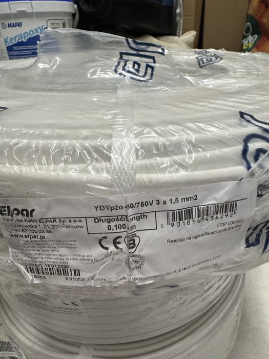 Przewód kabel płaski YDYP 3X1,5 750V 100M ELPAR