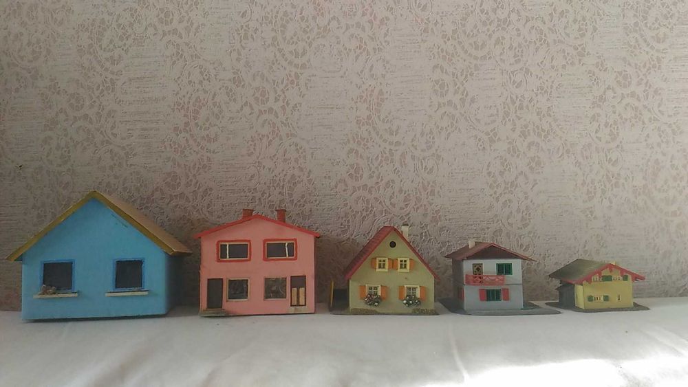 Домики здания для макетов масштаб 1:160 1:20 1:87 1:220