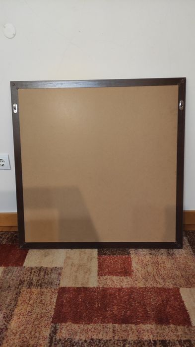 Espelho Madeira Novo  80X80 Cm