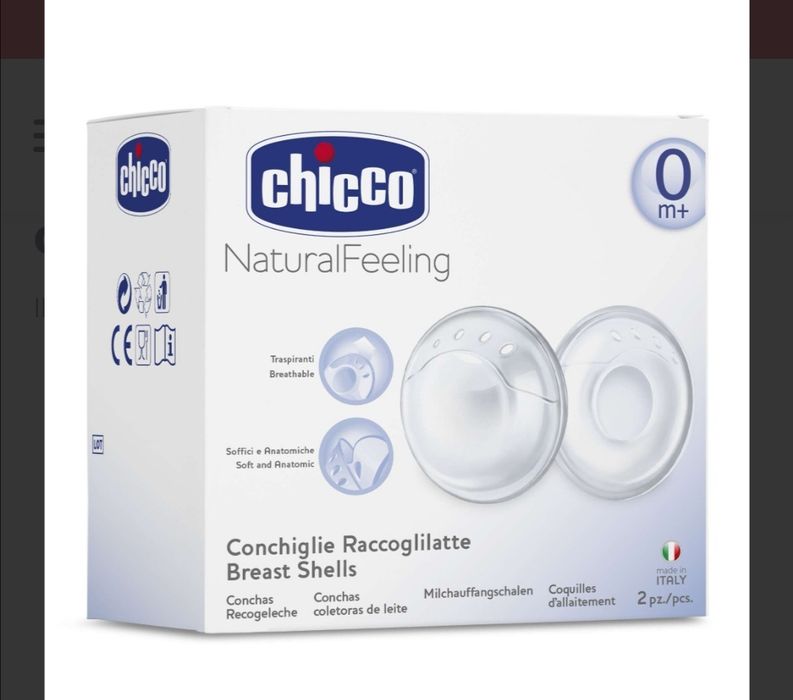Conchas Chicco amamentação