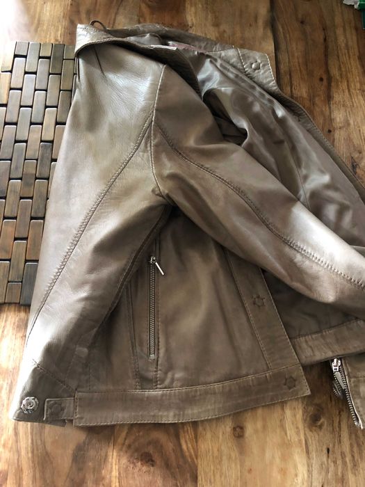 Kurtka skórzana . Żakiet skórzany . Donna D rozmiar 40