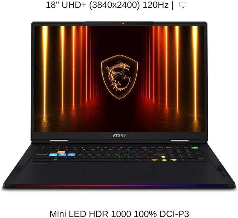 MSI Raider 18 HX AI - Mini LED • 4K • 120Hz • Ultra 285HX • RTX 5090 • 64GB • 2TB