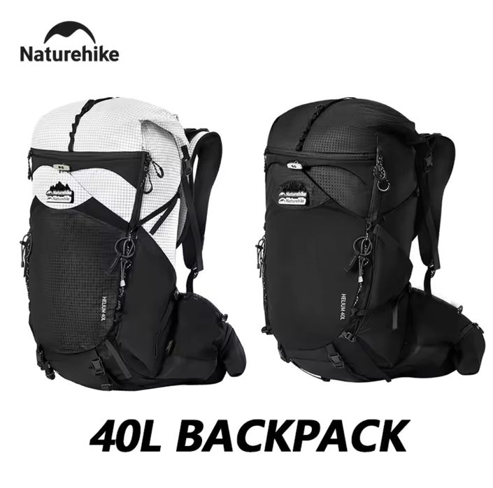 Рюкзак туристичний Naturehike Helium CNK2450XB016, 40 л, чорн, біл, L