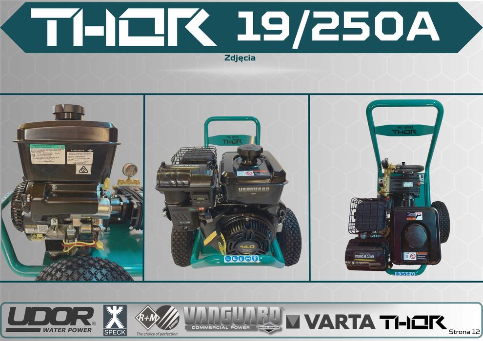 Myjka ciśnieniowa THOR 19/250A – 19L/min 250 bar *Vanguard 14KM*UDOR*