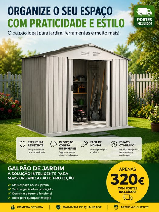 Galpão disponivel em mais cores - Com garantia de loja!