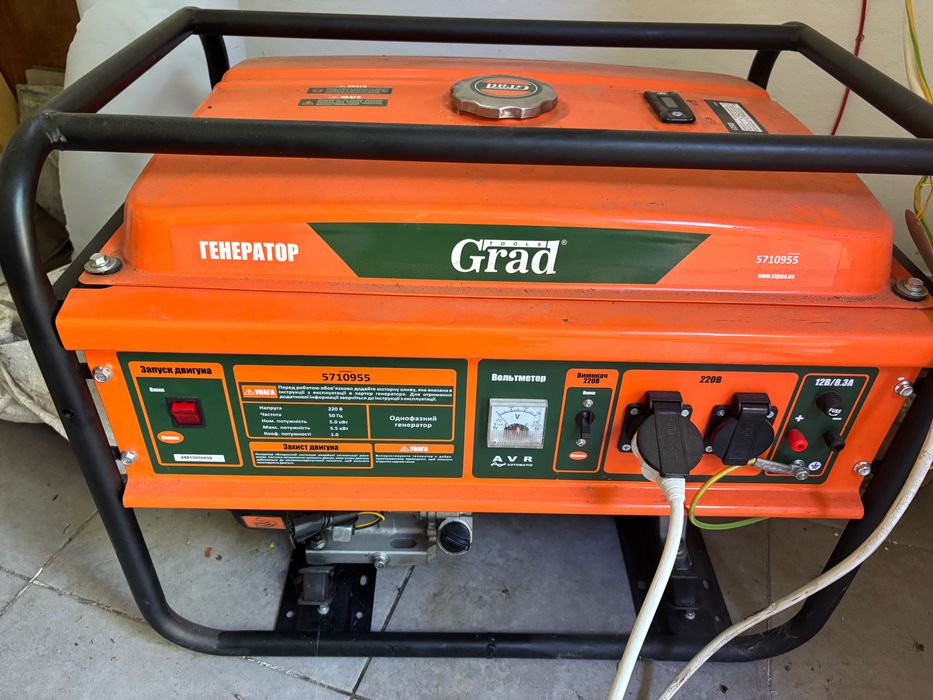Продам генератор grad 5.5 квт
