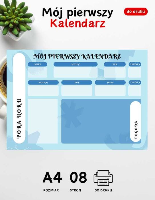 Mój pierwszy kalendarz do druku A3