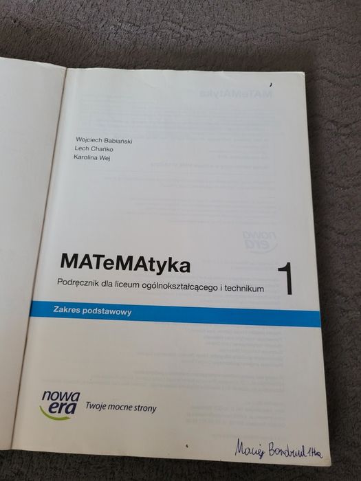 Matematyka 1 zakres podstawowy.
