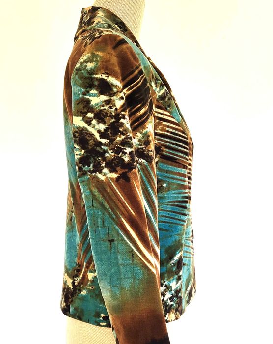 Żakiet włoski z tkaniny welurowej