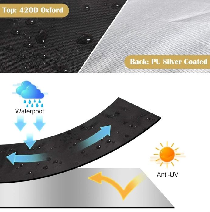 Wodoodporny Pokrowce na meble ogrodowe 135 x 115 x 60 cm