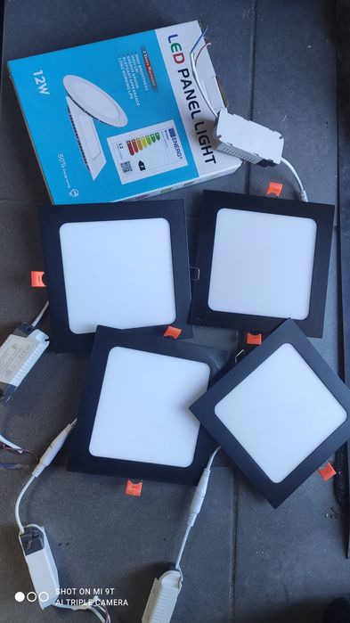 Panel podtynkowy LED,5 szt., czarny