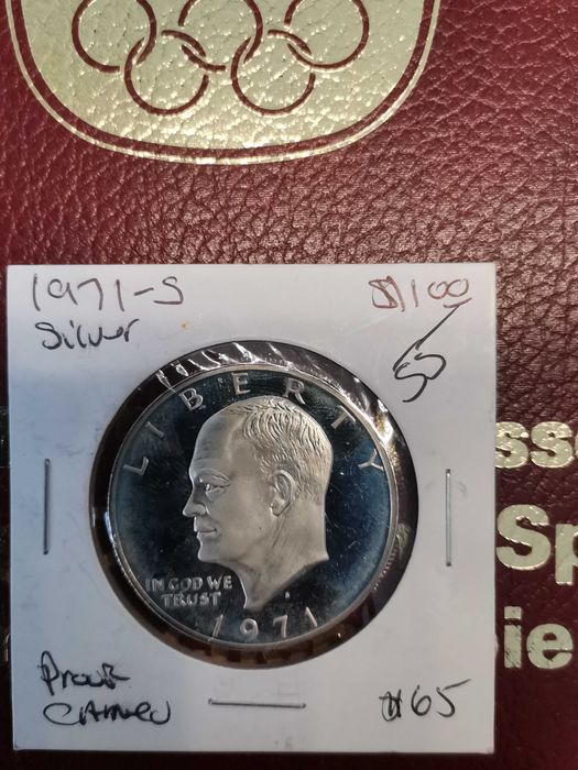 1 доллар США 1971 серебро 900.вес26.73 пруф