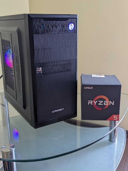 Ігровий Пк Ryzen5 1600 6/12 core Ddr4 16gb, Ssd m.2 nvme 128gb, Hdd 1tb xfx RX 480 8g GTR