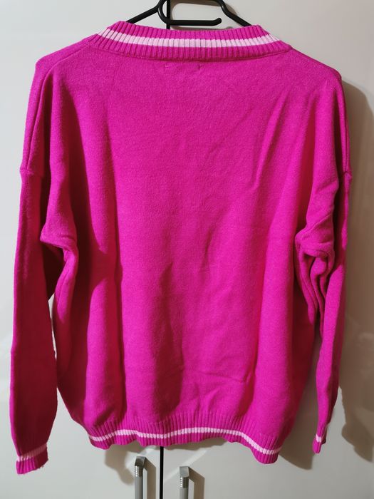 Sweter sweterek damski różowy 40 L Made in Italy serca
