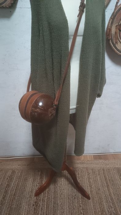 Oryginalna wyjątkowa torebka z kokosa skóra