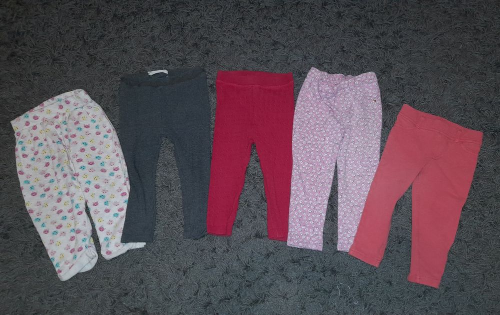 Zestaw 5 sztuk legginsy spodnie dresy 86 zara mothercare
