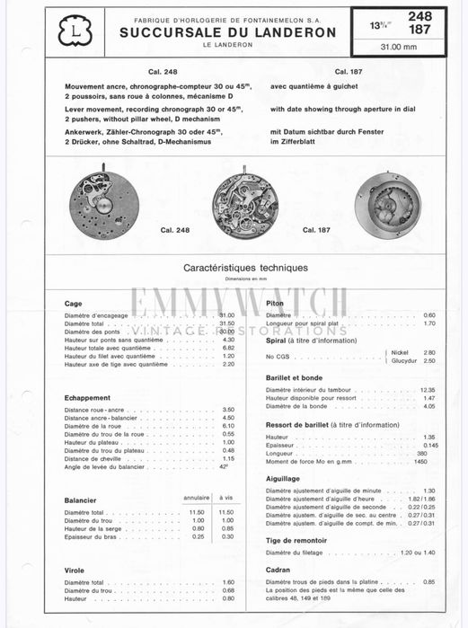 Relógio cronógrafo mecânico Domar.