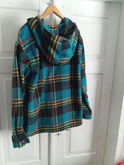 bluza z kapturem w kratę marki Pull&Bear z linii STWD r. XL