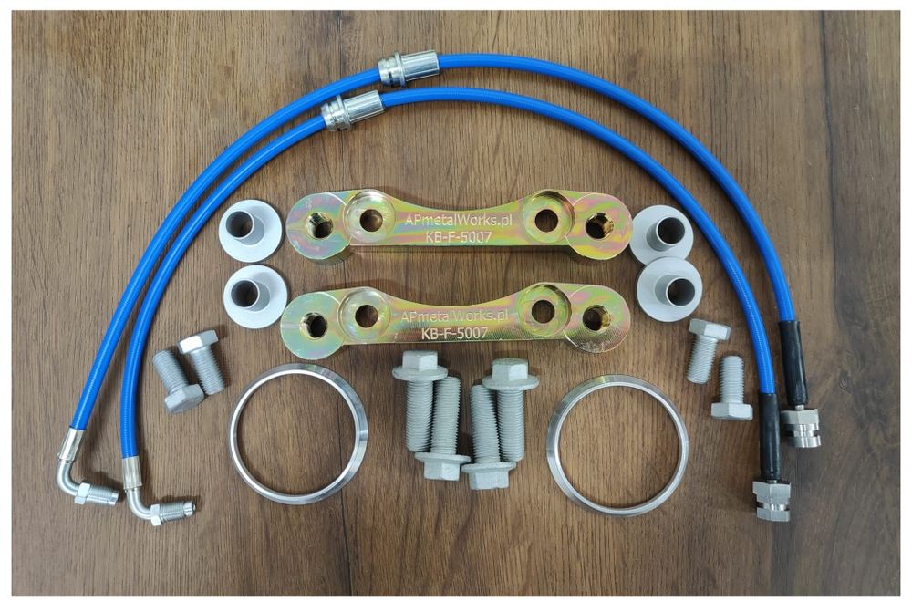 Zestaw montażowy adaptery Brembo 18z 18zl 18zr bank 350mm swap golf s3