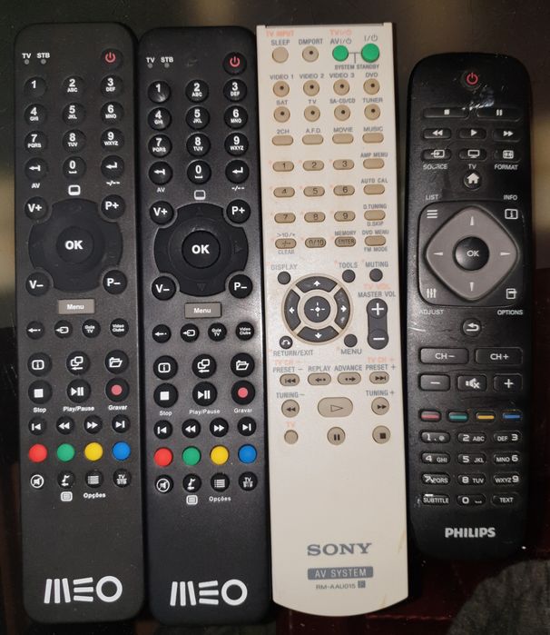 Comandos de vários aparelhos