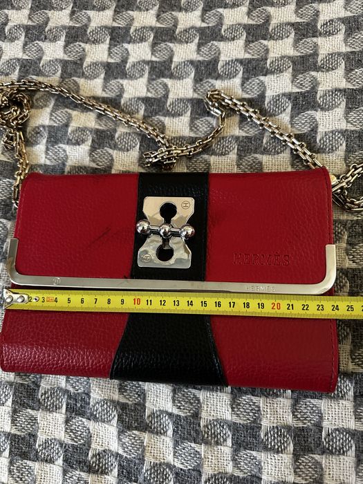 Клатч у стилі HERMES червоно-чорний