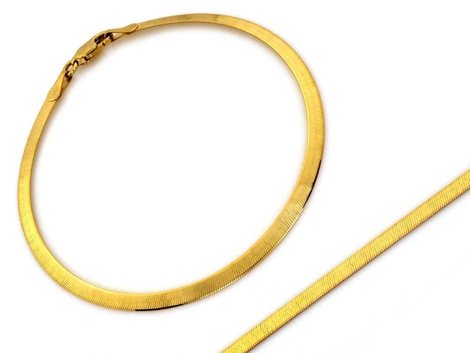 Złota  bransoletka splot typu żmijka pr 585