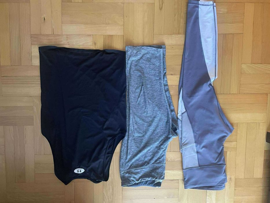 Legginsy ATHLETA NEW BALANCE rozm.42 44 bokserka UNDER ARMOUR rozm. XL
