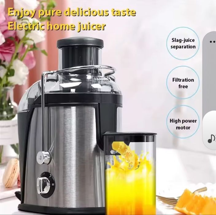 Espremedor 800w , máquina de suco para extrator de frutas inteiras com