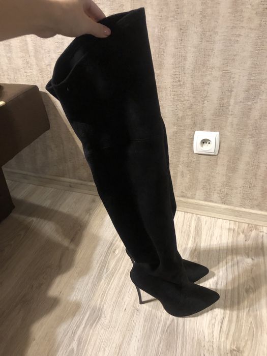 Замшеві ботфорти 38 розмір