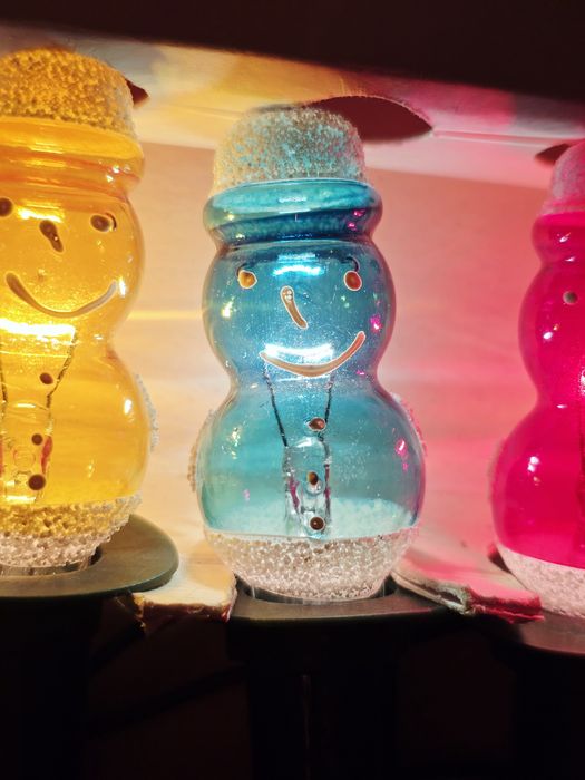 Lampki choinkowe Retro kształtki bałwanki światełka vintage 

światełk