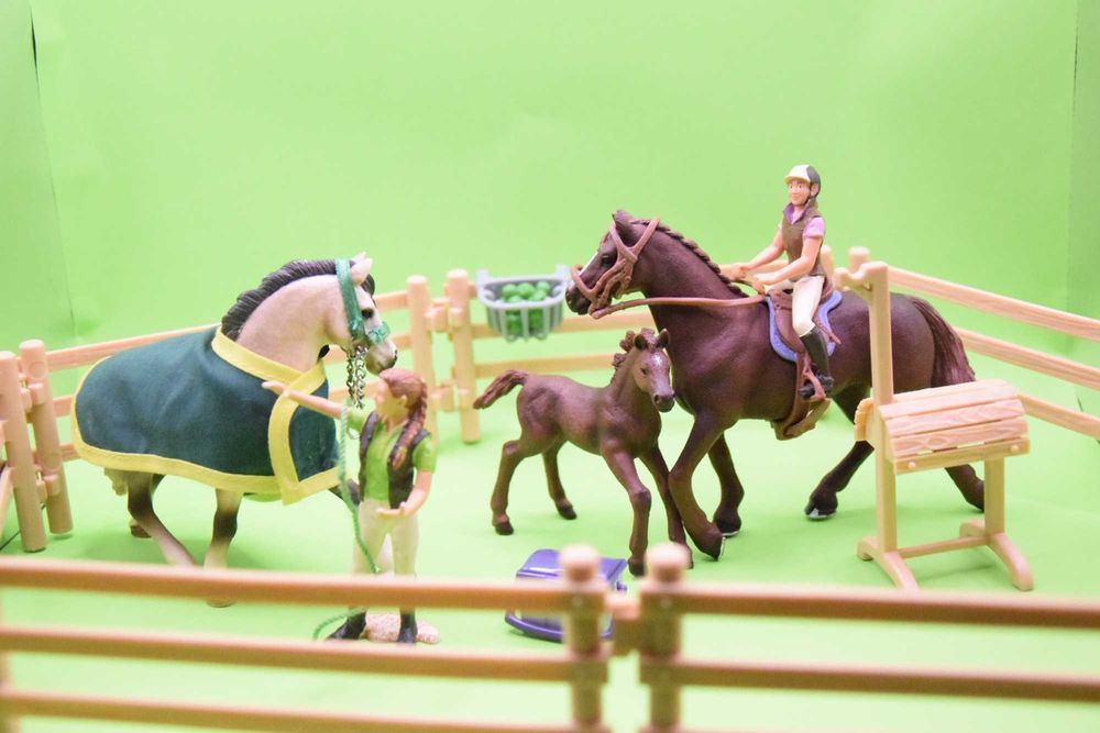 Schleich koń klacze, źrebak, pastwisko zestaw figurka FSH #2007