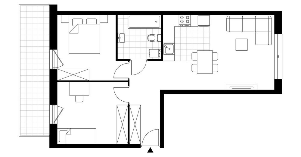 3-pokojowe mieszkanie 56m2 + balkon