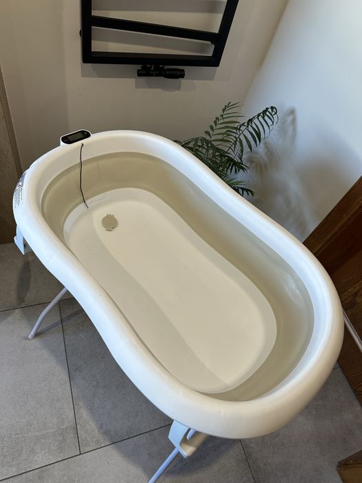 Wanienka z termometrem składana primabobo + stojak beżowa