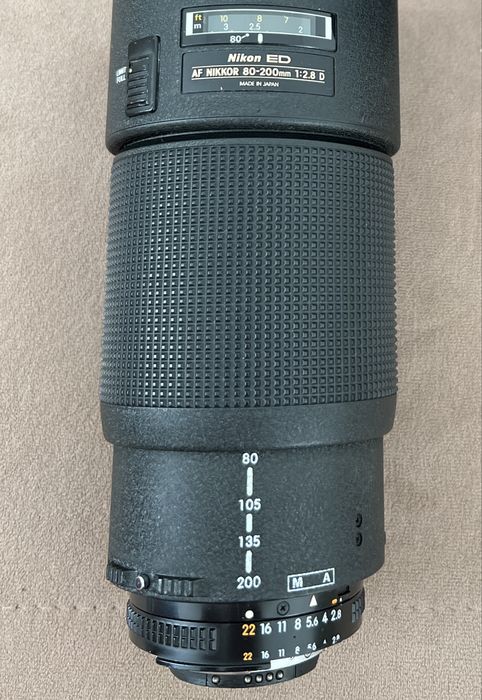 професійний телеоб’єктив Nikon AF NIKKOR 80–200mm 1:2.8 D.