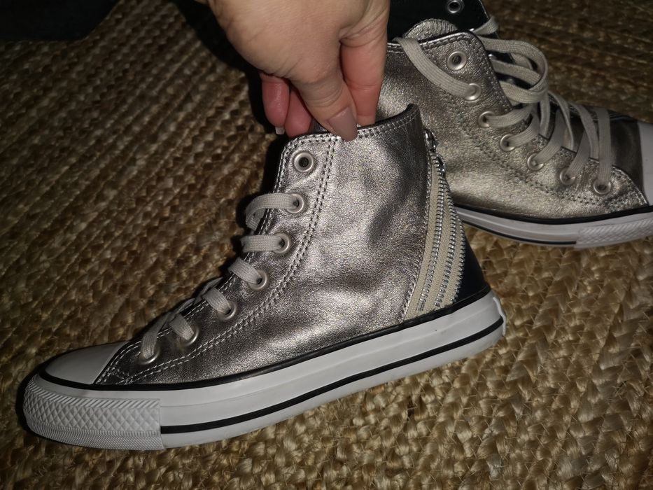 Converse 37.5 trampki złote zamki