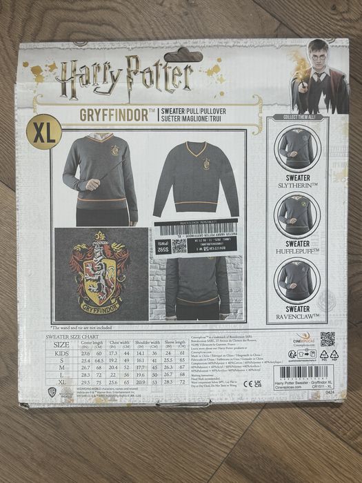 Oryginalny sweter Harry Potter Gryffindor Męski XL