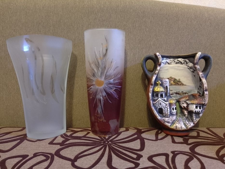 Вазы стекло, керамика