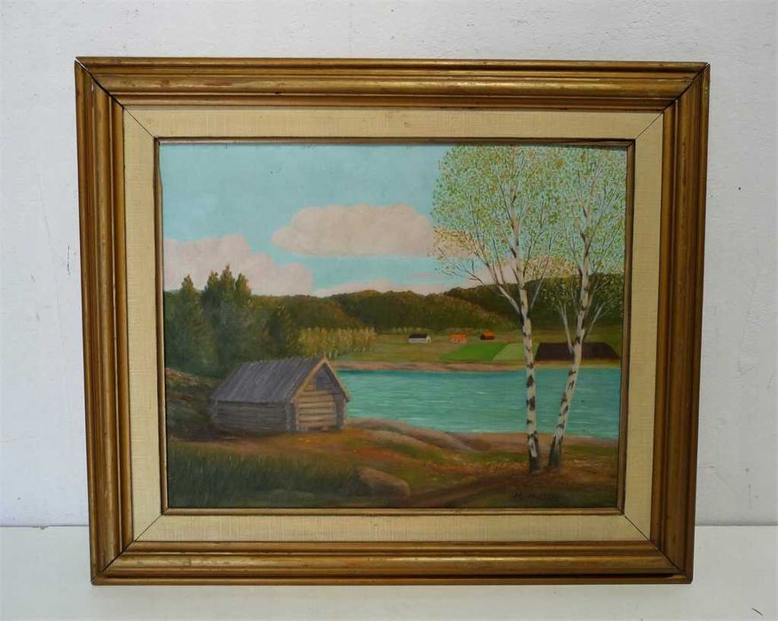 obraz na dykcie w drewnianej ramie 47x40cm