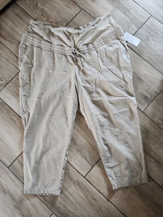 Spodnie ciążowe XXL len wiskoza H&M nowe