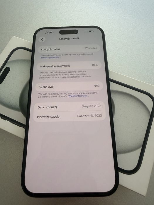 Apple Iphone 15 Plus + 128GB - Pełen Komplet - Super Stan!