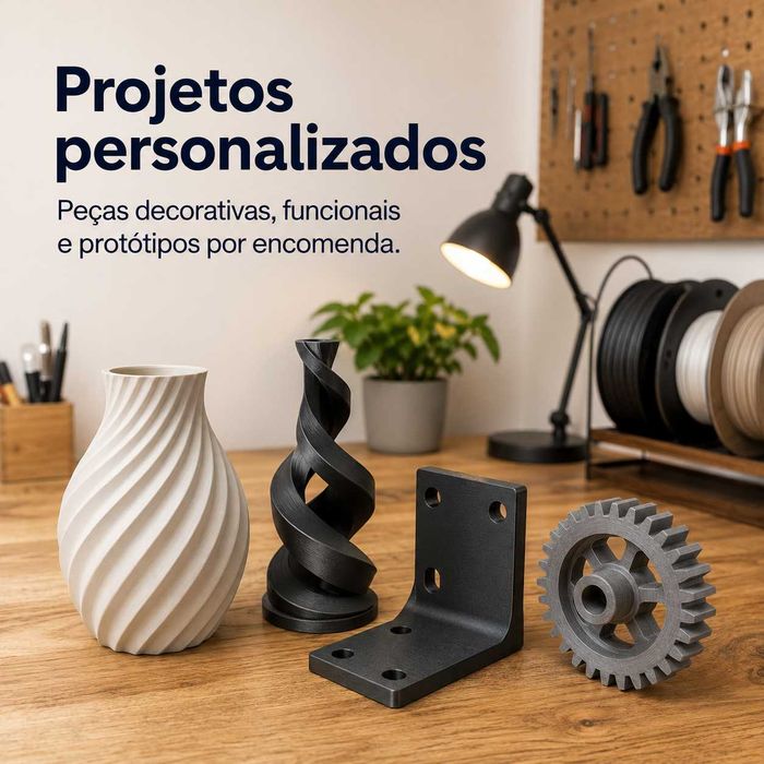 Serviço Personalizado de Impressão 3D | Envie o seu STL ou Ideia | Orçamento à Medida para Projetos 3D