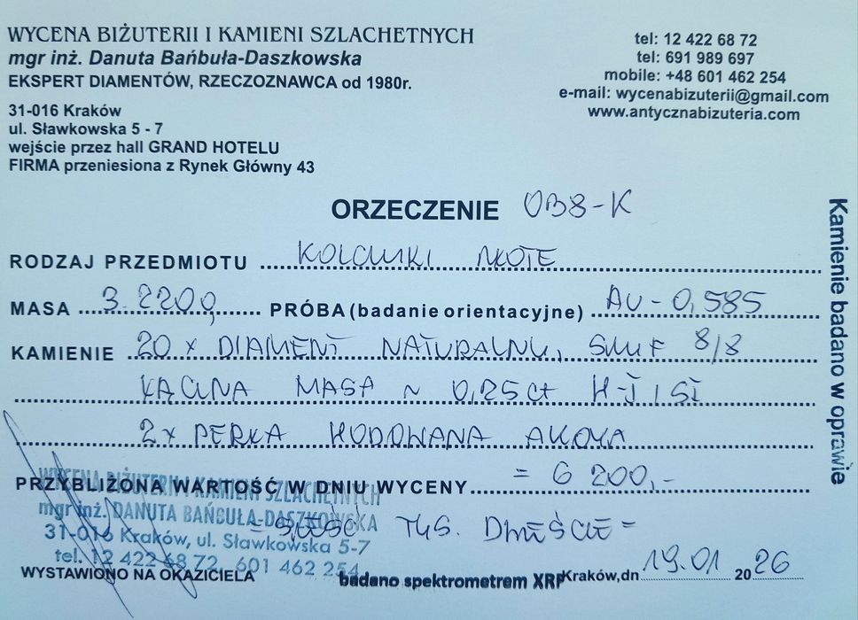 Kolczyki Perły Akoya Diamenty Złoto 585 WYCENA
