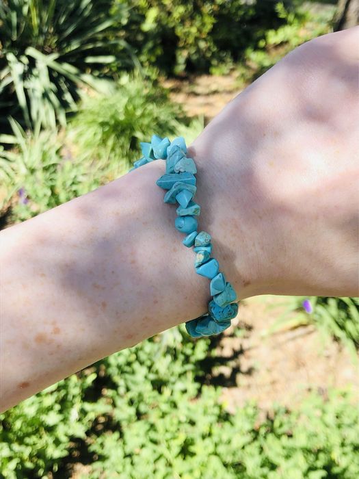 Howlit niebieski bransoletka z kamieniami naturalnymi