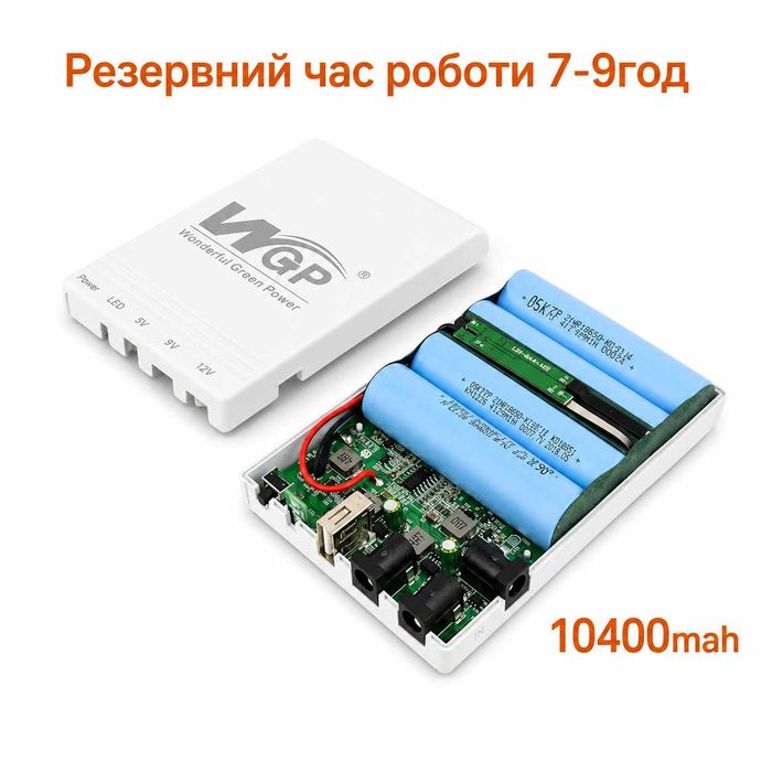 Дбж для роутера mini ups WGP 10400mAh ибп безперебійник для роутера міні упс для роутера мини упс для роутера повербанк для роутера павербанк доя роу