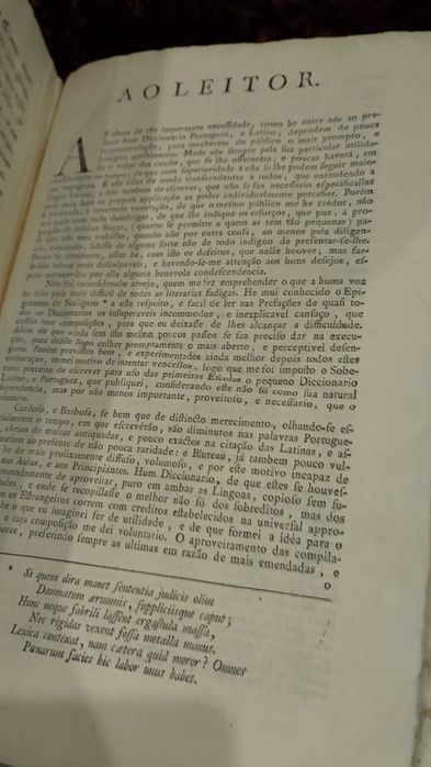 Dicionário Português e Latino 1791 Pedro José da Fonseca