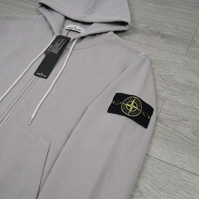 АКЦІЯ! Кофта stone island Сіра | Сіра Зіп-худі Стон Айленд | Зіпка Стонік